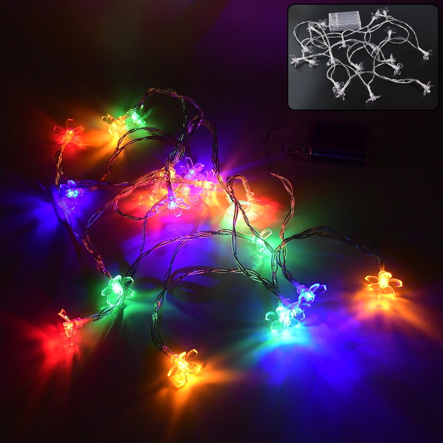 3M Battery LED Flower String Lights 3M Battery LED Flower String Lights